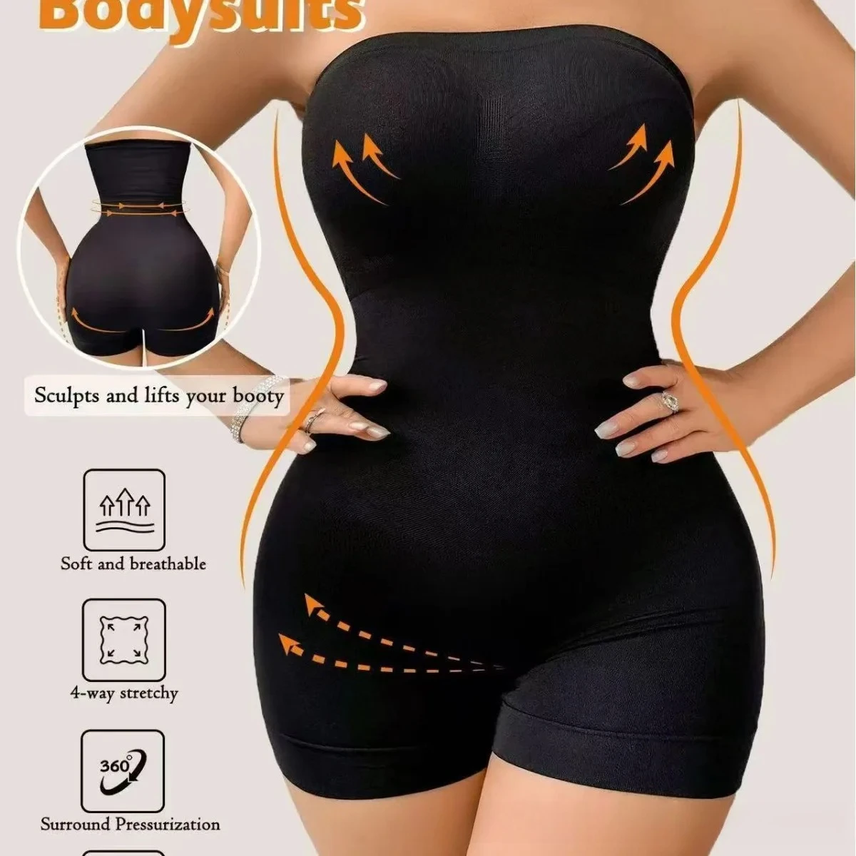 Shapewear Corsets for Women Bodysuit Seamless High-waisted Tummy Control and Hip Lifting Underwear Shapers Slimming Pants thumbnail 2