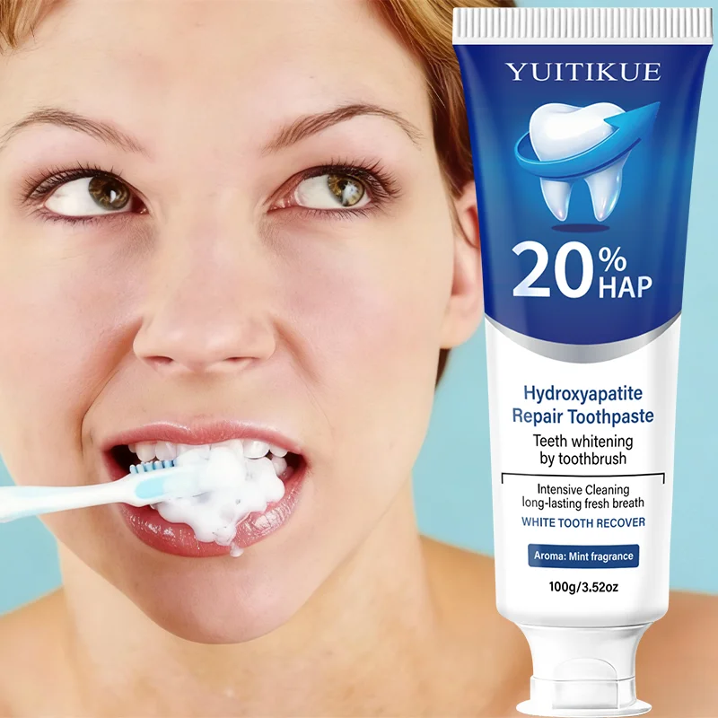 YUITIKUE 20% Hydroxyapatite Toothpaste 100g - Deep Cleaning & Whitening, Fluoride-Free & Mint Fresh, for a Confident Smile thumbnail 2