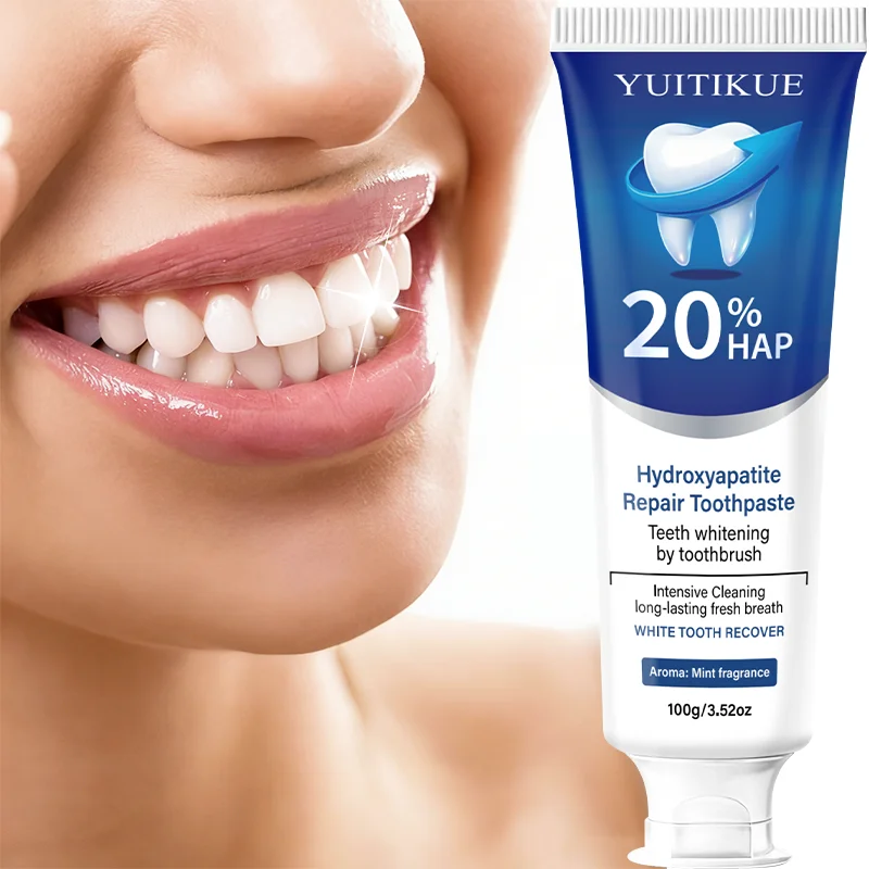 YUITIKUE 20% Hydroxyapatite Toothpaste 100g - Deep Cleaning & Whitening, Fluoride-Free & Mint Fresh, for a Confident Smile thumbnail 3