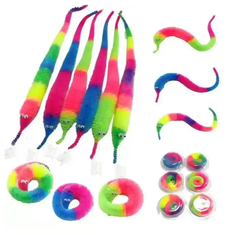 1/3/5Pcs New Funny Props Twisty Magic Worm Trick Toy For Kids Caterpillars On A Invisible String Children Party Game Favor Gift thumbnail 5