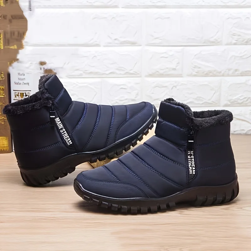 Winter shoes Men's sneakers Warm Cotton Zipper Snow Ankle Boots, Autumncasual shoes  Waterproof Snow Boots free shiping shoe thumbnail 3