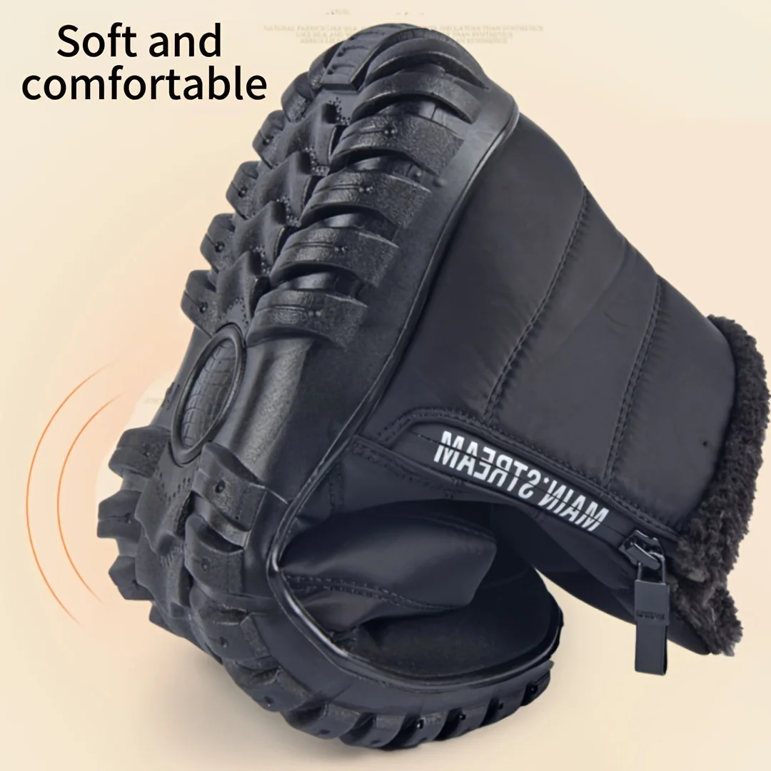 Winter shoes Men's sneakers Warm Cotton Zipper Snow Ankle Boots, Autumncasual shoes  Waterproof Snow Boots free shiping shoe thumbnail 5