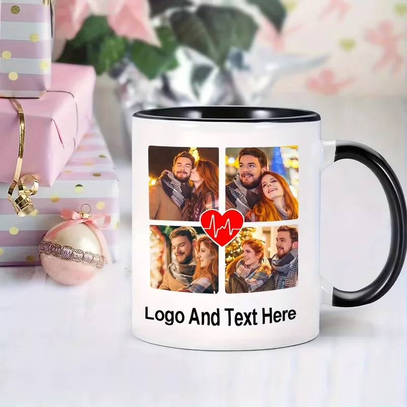 Customize personalized mugs, add your images and text, perfect for Valentine's Day gifts, mothers, and the best personalized gif thumbnail 3