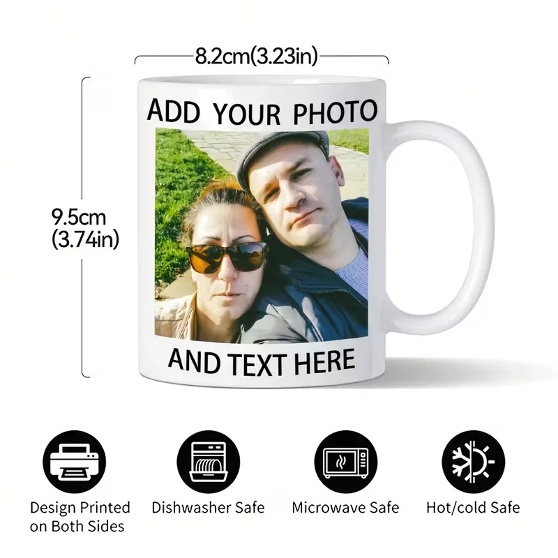 Customize personalized mugs, add your images and text, perfect for Valentine's Day gifts, mothers, and the best personalized gif thumbnail 2