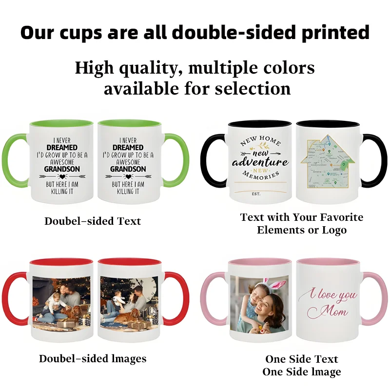 Customize personalized mugs, add your images and text, perfect for Valentine's Day gifts, mothers, and the best personalized gif thumbnail 4