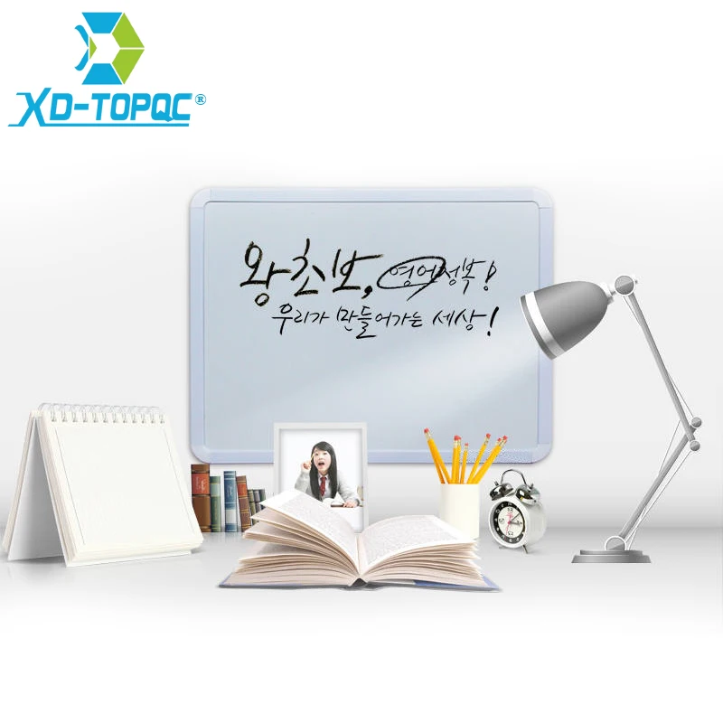 4 Styles Magnetic Whiteboard 1pc PVC Frame Message White Board On Fridge Round Angle Decoration Message Drawing Board For Notes thumbnail 5