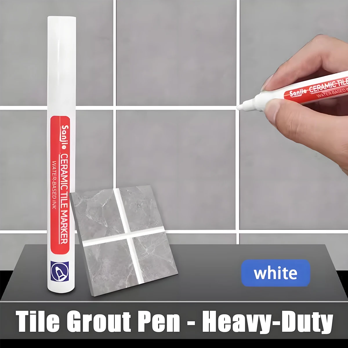 1/3 PCS DIY Grout Pen Quick Dry Home Repair Tool for Bathroom Kitchen Tiles Whitening Grout Marker to Revive Old Grout thumbnail 5