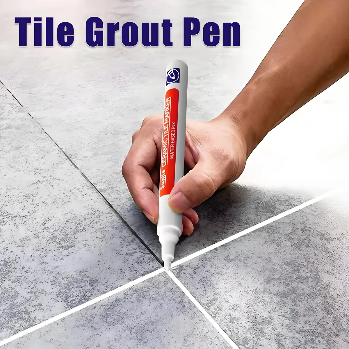 1/3 PCS DIY Grout Pen Quick Dry Home Repair Tool for Bathroom Kitchen Tiles Whitening Grout Marker to Revive Old Grout thumbnail 2