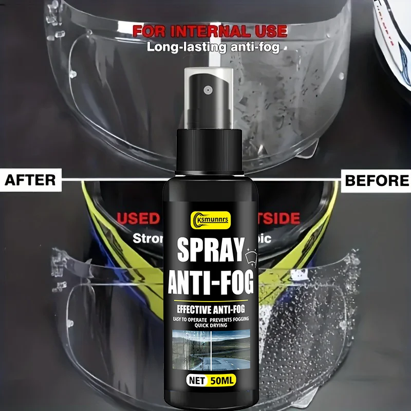 Motorcycle Helmet Anti-Fog Spray, Effectively Prevents Fogging, Enhances Visibility with Durable Nano Coating, Suitable for All thumbnail 4