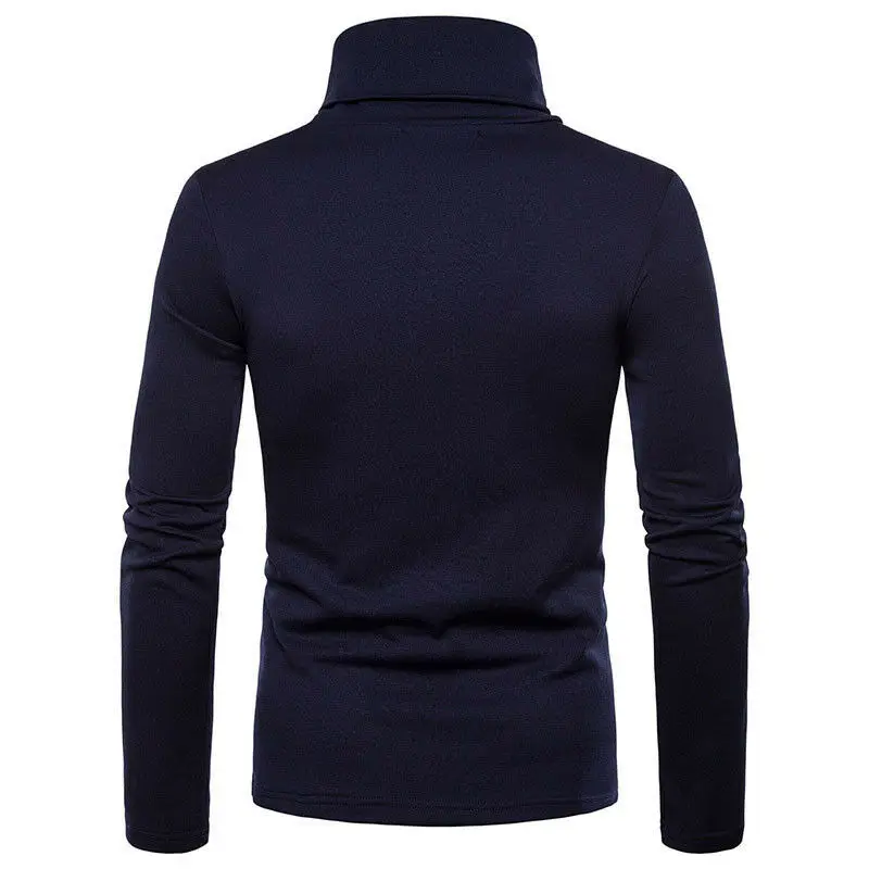 Autumn Winter Mens Turtleneck Sweaters Casual Thermal Long Sleeve Slim Fit Pullovers Stretch Basic Tops Sweatshirt Jumper TShirt thumbnail 5