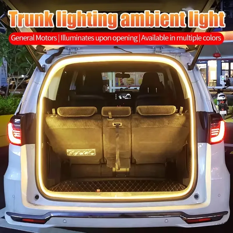 LED Trunk Lighting Lights Dynamic Flowing Flexible Light Strip On/Off Scanning Atmosphere Lamp Waterproof for Car Accessories thumbnail 2