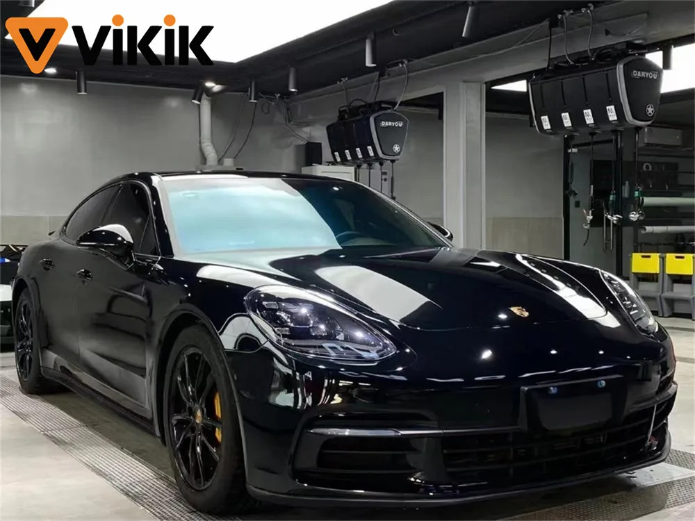 PET Glossy Piano Black Car Body Film Vinyl Wrap Styling Decal Self Adhesive Motorcycle Car Color Change Sticker thumbnail 2