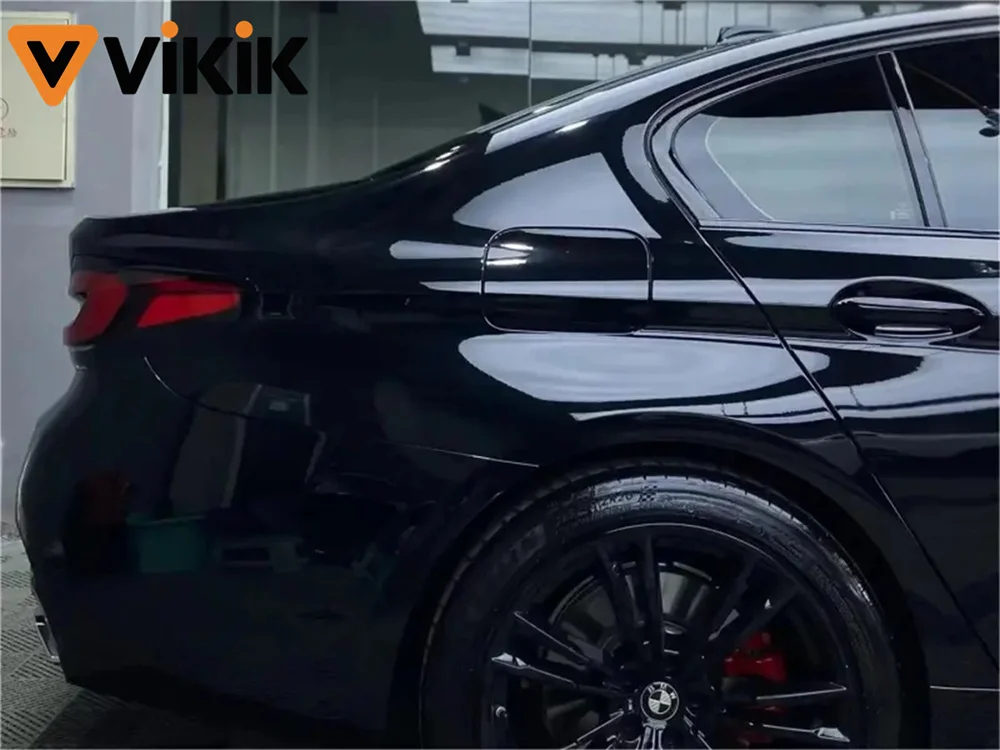 PET Glossy Piano Black Car Body Film Vinyl Wrap Styling Decal Self Adhesive Motorcycle Car Color Change Sticker thumbnail 5