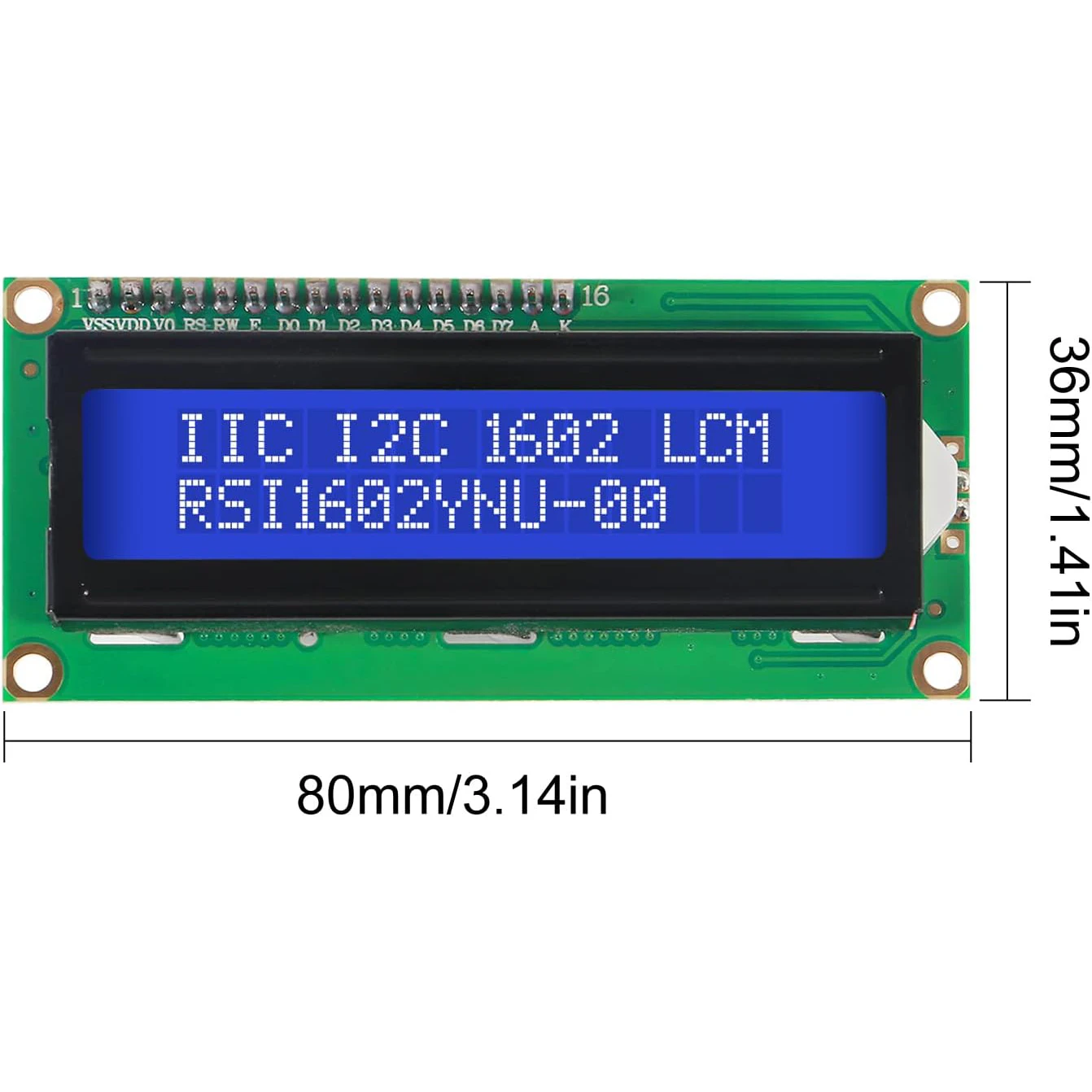 LCD1602 Screen with Backlight LCD Display Module Board 2 x 16 Characters 1602 5v for Ar-duino Duemilanove Robot 1602A UNO R3 MEG thumbnail 6