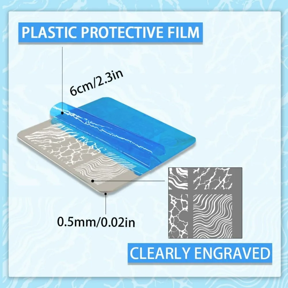 9pcs Marble Texture Nail Stamping Plates Line Graffiti Nail Art Designs Gradient Pattern Manicure Art Templates with Stamper thumbnail 2