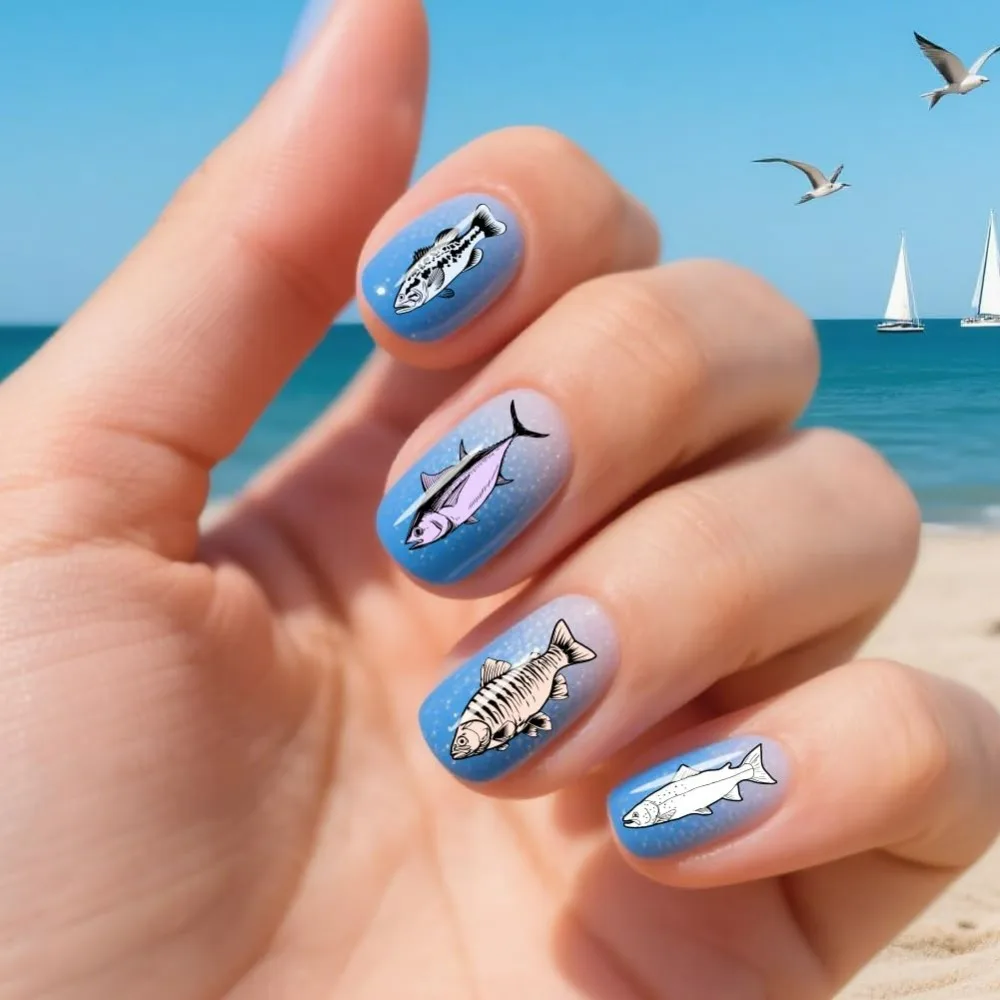 3pcs Insects Nail Stamping Plates Fish Nail Art Templates Beetle Snails Nails Art Stencils Butterfly Nails Stamper Winged thumbnail 5