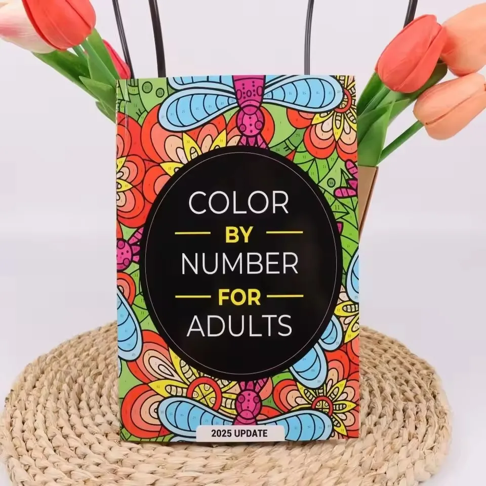 Color By Number For Adult Colouring Book: A UniqueBackground Paper Adult Colouring Book For Men Women & Teens With Stress Relief thumbnail 2
