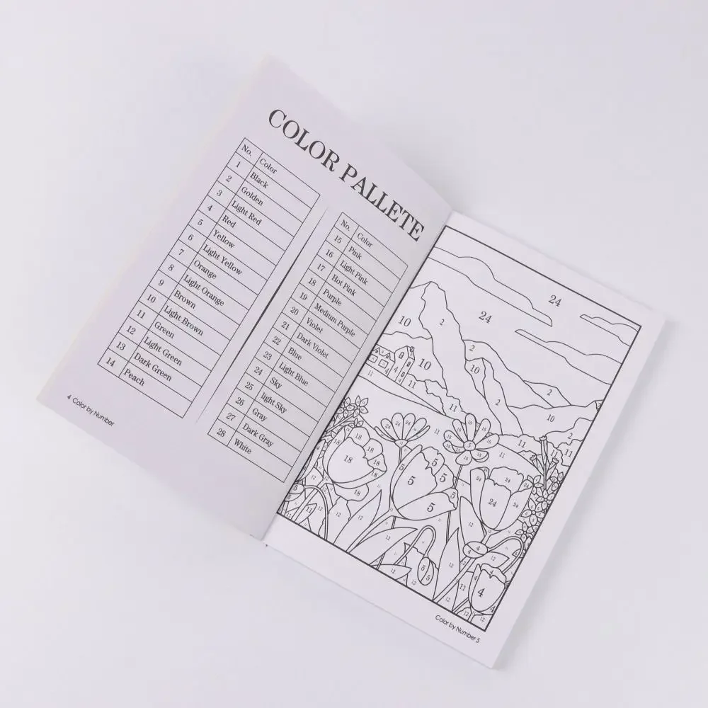 Color By Number For Adult Colouring Book: A UniqueBackground Paper Adult Colouring Book For Men Women & Teens With Stress Relief thumbnail 4