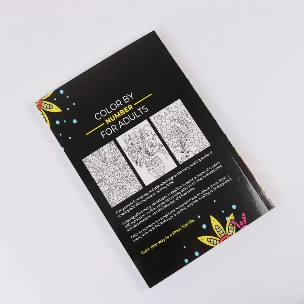 Color By Number For Adult Colouring Book: A UniqueBackground Paper Adult Colouring Book For Men Women & Teens With Stress Relief thumbnail 3
