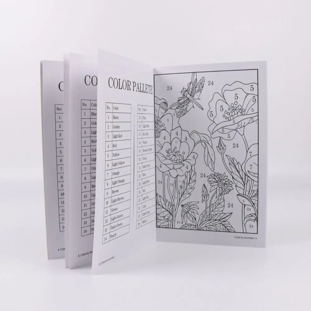 Color By Number For Adult Colouring Book: A UniqueBackground Paper Adult Colouring Book For Men Women & Teens With Stress Relief thumbnail 5
