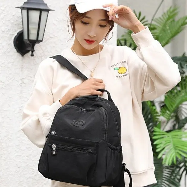 Hot Sale Of The Season New Outdoor Fashionable Nylon Leisure Unisex Backpack Waterproof Travel Bag Lightweight Versatile Wome... thumbnail 3