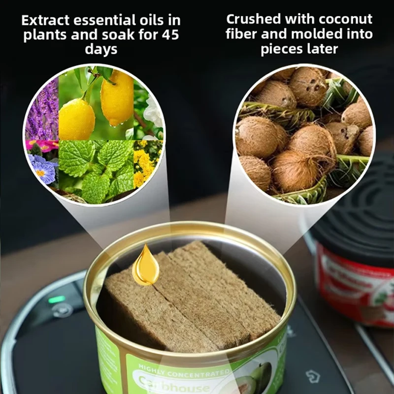 Car Air Fresheners Perfume Car Odor Eliminator Canned Wood Block Long-Lasting Auto Aromatherapy Home Wardrobe Deodorant Supplies thumbnail 2