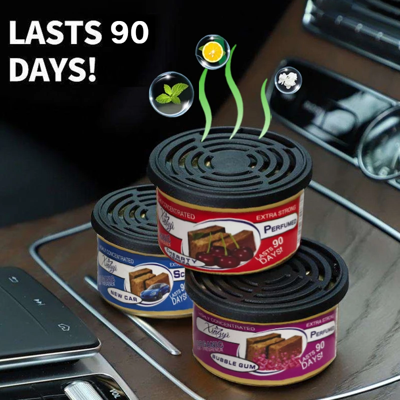 Car Air Fresheners Perfume Car Odor Eliminator Canned Wood Block Long-Lasting Auto Aromatherapy Home Wardrobe Deodorant Supplies