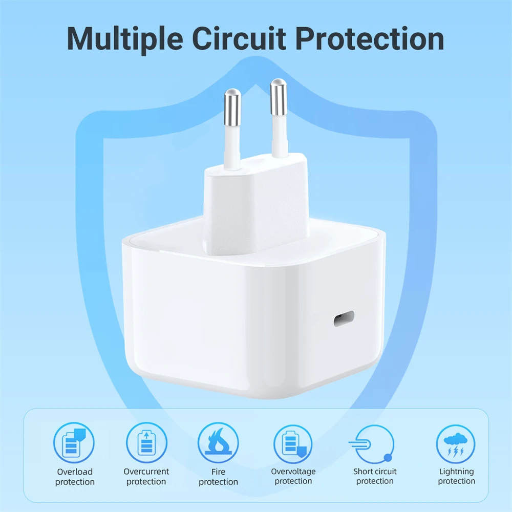Original PD 40W Fast Charger For Apple iPhone 17 16 15 11 12 13 14 Pro Max Plus iPad Air USB C Type C Fast Charge Phone Charger thumbnail 2