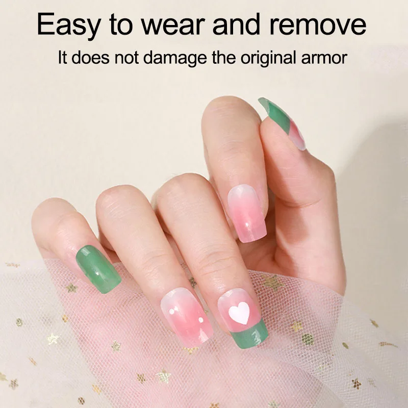 New 600PCS Double Sided Glue Nail Sticker Nail Art Sticker Nail Stickers Self-adhesive Jelly False Nails Tips GDJ01 thumbnail 5