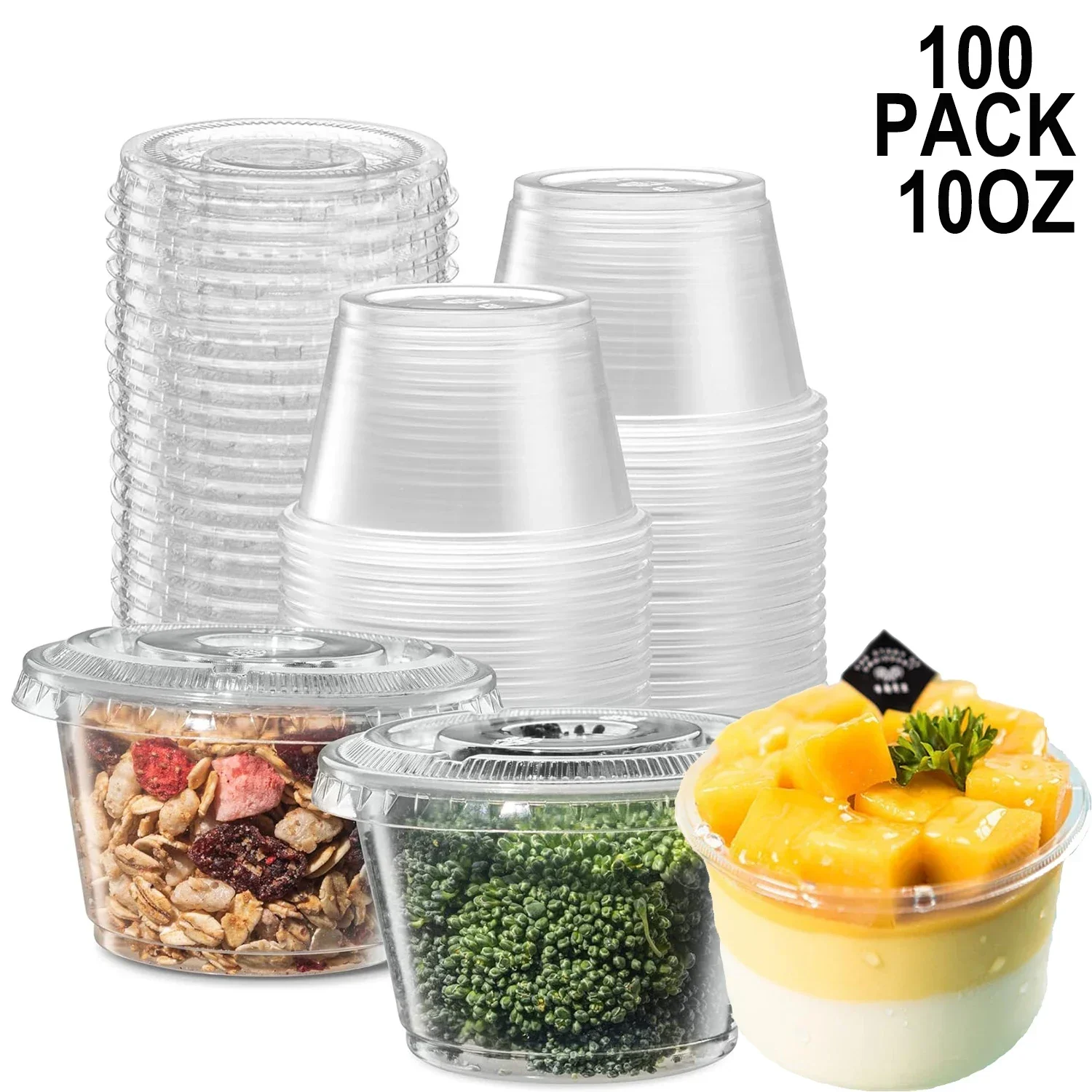 300ml Disposable Bowl with Thickened Contents Lunch Box Round Shape Plastic Suitable for Home Kitchen Use Soup Bowl with Lid thumbnail 2