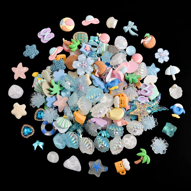 10/20/30/50pcs Random Mix Ocean Charms For Junk Cases Starfish Shell Fish Pendant Jewelry Making Charm Bulk DIY Phone Case Shoes thumbnail 4