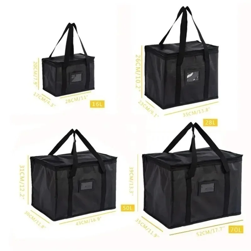 Reusable Insulated CoolerBag PremiumAluminum Foil Thermal Storage Bag Lightweight Portable ZipperLunch Bag for Camping Party Use thumbnail 6