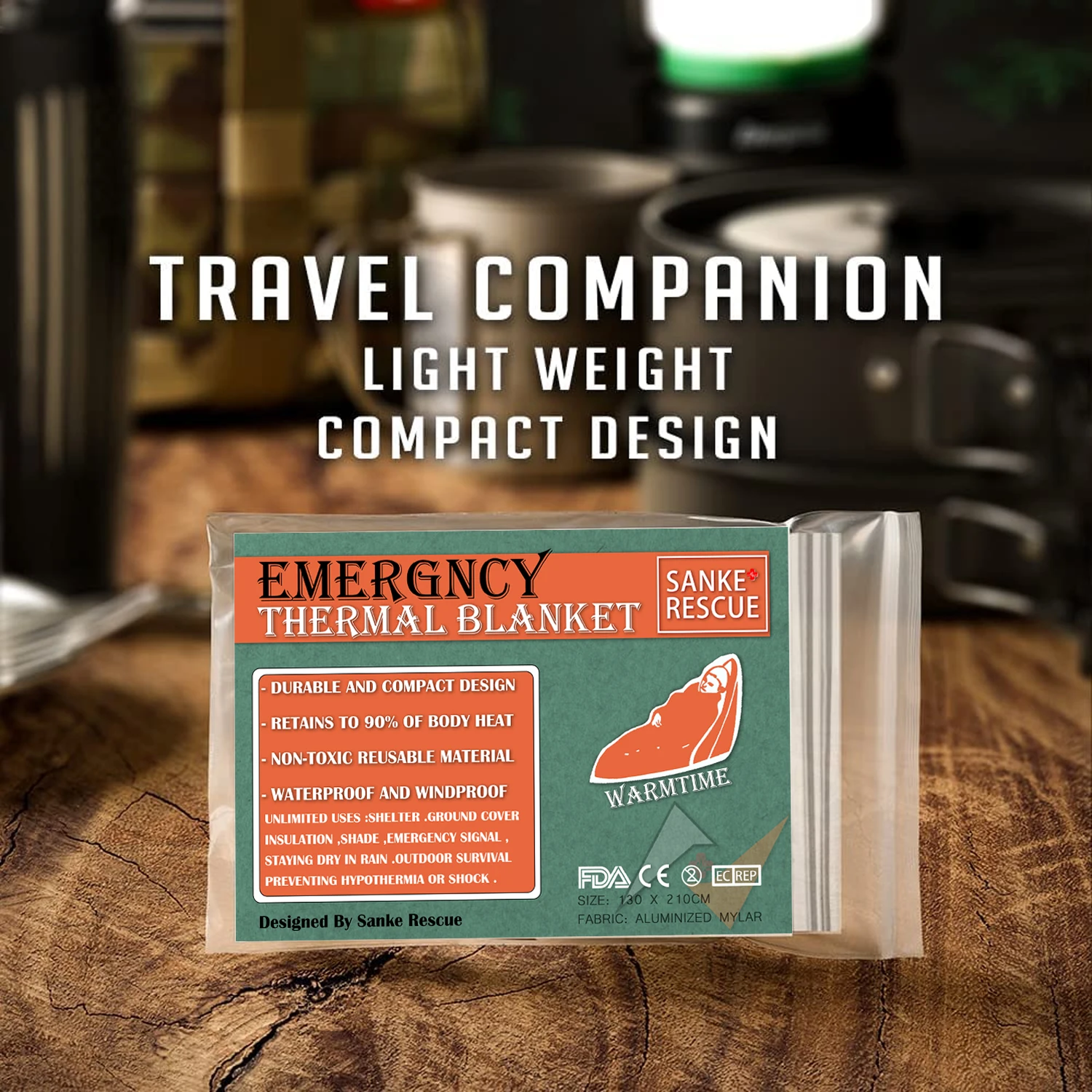 4pcs Emergency Blanket Mylar Thermal Foil Space Blanket Designed for NASA Body Warmer Outdoor First Aid Camping Hiking Travel thumbnail 3