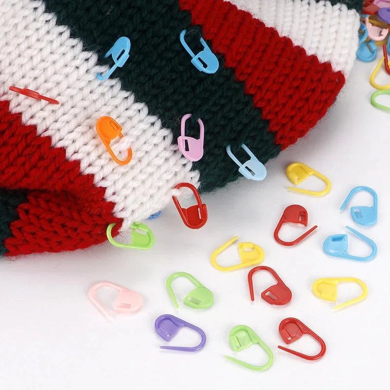 50/200/500pcs Knitting Crochet Tool, Locking Marking Buckle, Small Ring Pin, Sweater Counter, Plastic Counting Buckle thumbnail 5