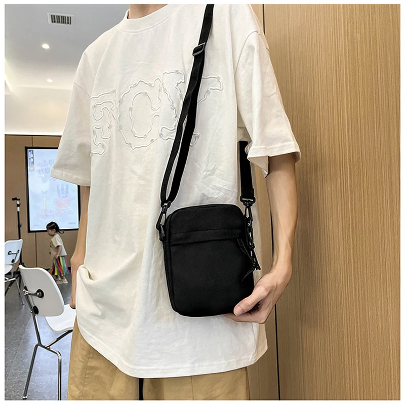 Men’s Women Small Crossbody Shoulder Bag, Lightweight Casual Sling Bag with Multi Zipper Pockets for Travel, Work, Daily Use thumbnail 2