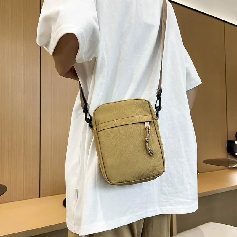 Men’s Women Small Crossbody Shoulder Bag, Lightweight Casual Sling Bag with Multi Zipper Pockets for Travel, Work, Daily Use thumbnail 4