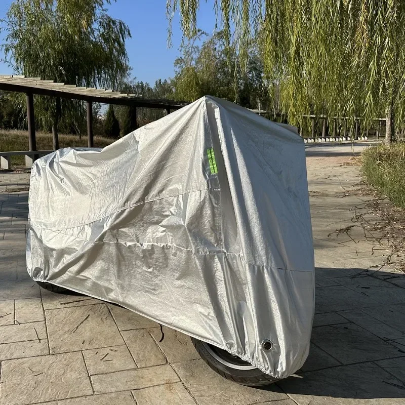 Universal Motorcycle Cover Sunproof Dustproof Waterproof Bike Scooter Electrombile UV Protection Reflective Stripes thumbnail 2