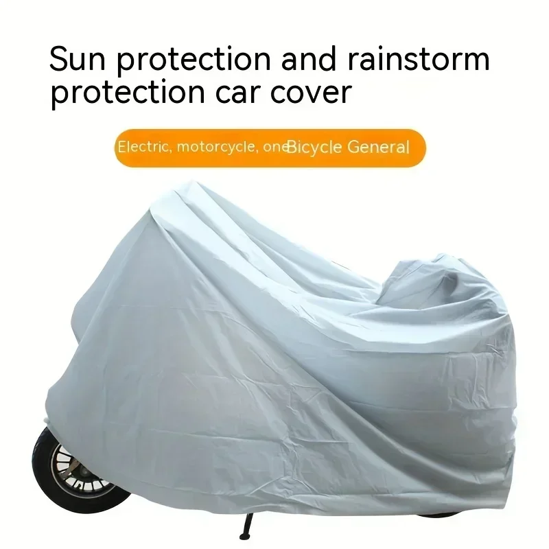 Universal Motorcycle Cover Sunproof Dustproof Waterproof Bike Scooter Electrombile UV Protection Reflective Stripes thumbnail 3