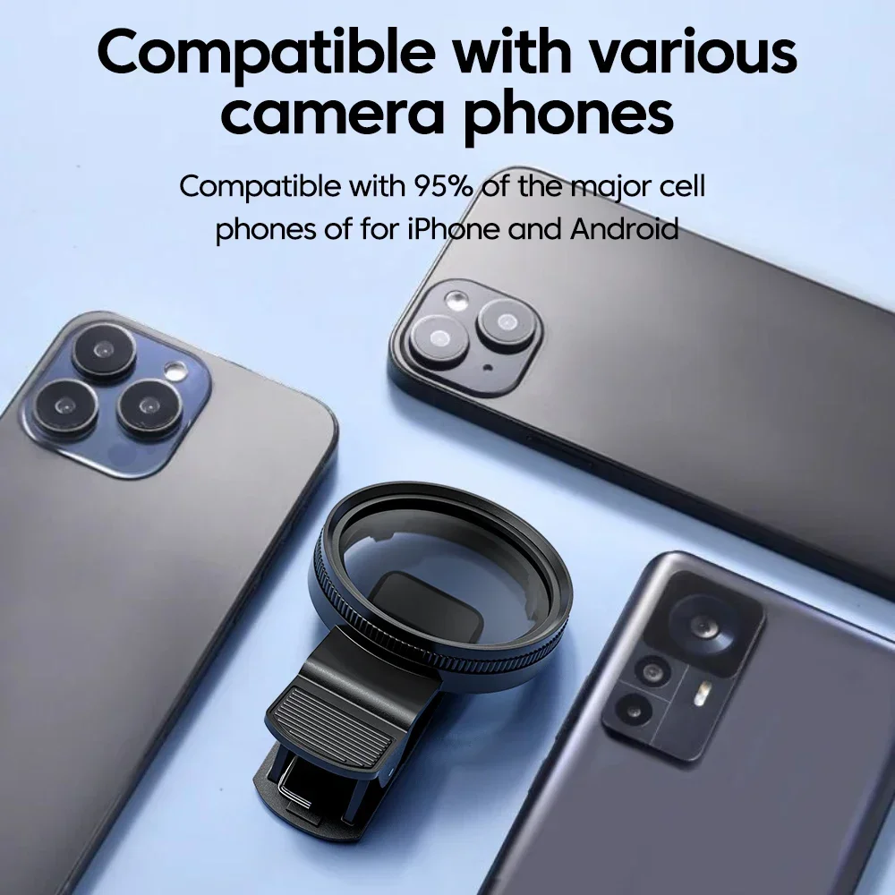 New 52mm CPL Mobile Phone Lens Filter Lens Clip Camera Accessories Circular Polarizer Filter for Canon Nikon for All Smartphone thumbnail 5