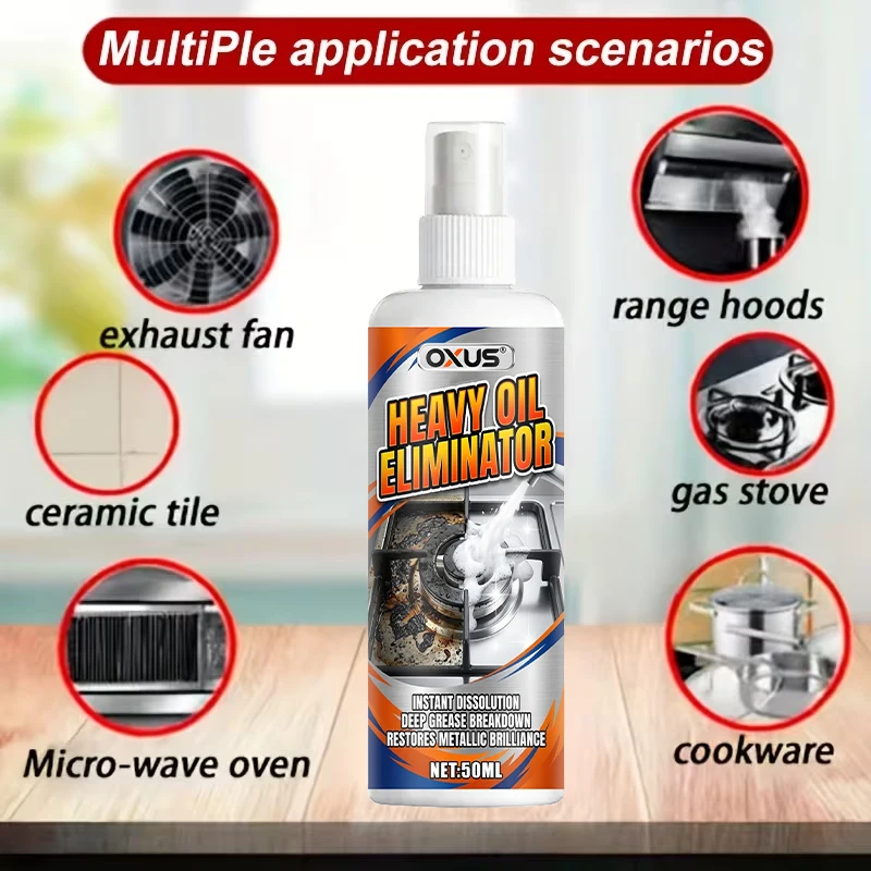 Oven Grill Cleaner Kitchen Cleaner Cooktop Degreaser Deodorizer Grease Stain Remover for Grills,Microwaves Tile Kitchen Cleaning thumbnail 5