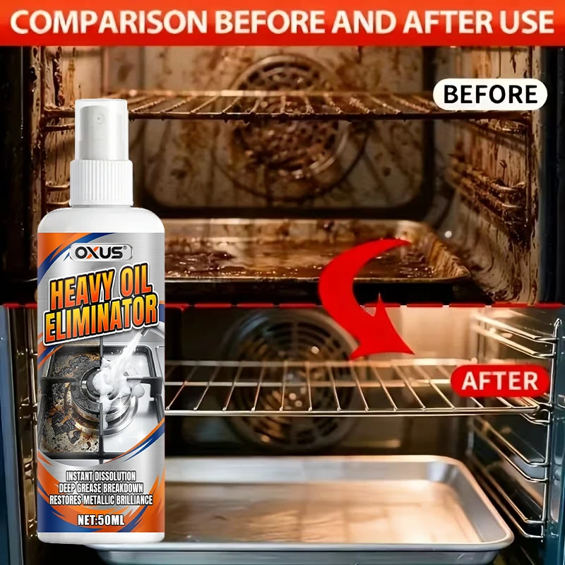 Oven Grill Cleaner Kitchen Cleaner Cooktop Degreaser Deodorizer Grease Stain Remover for Grills,Microwaves Tile Kitchen Cleaning thumbnail 6