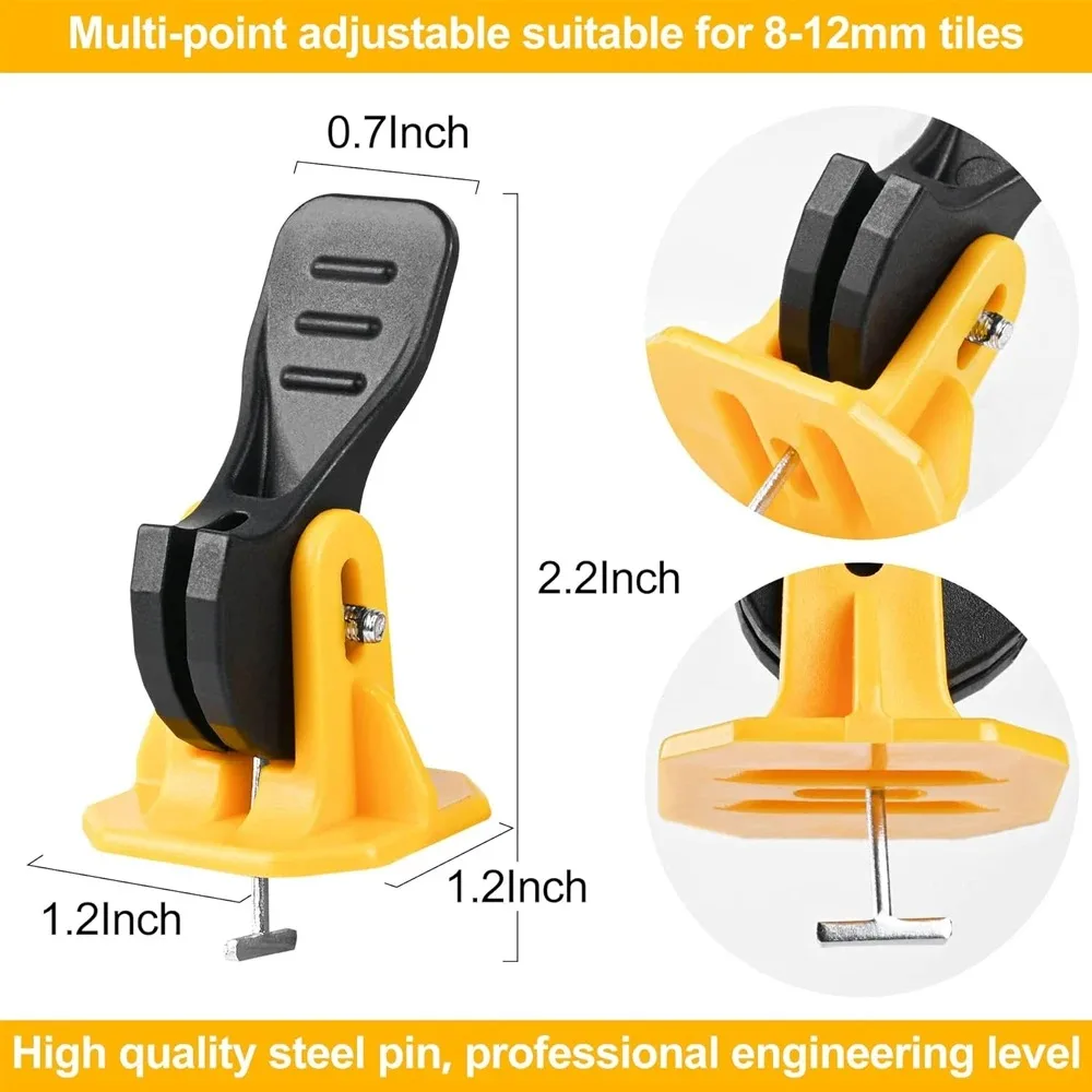 50/100Pcs Floor Tile Leveling System Clips Leveler Adjuster Kit Set Tile Laying Fixing Flat Ceramic Wall Construction Tools thumbnail 6