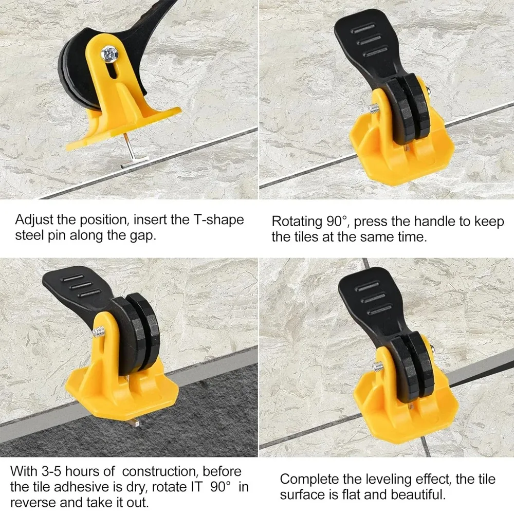 50/100Pcs Floor Tile Leveling System Clips Leveler Adjuster Kit Set Tile Laying Fixing Flat Ceramic Wall Construction Tools thumbnail 3