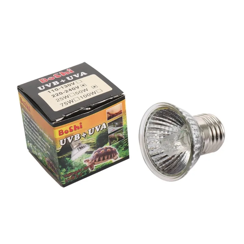 Reptile Heat Lamp UVA+UVB Full Spectrum 25/50/75w Reptile Lizard Snake Turtle Pet Sunbathing Uv Bulb Suitable For E27 Lamp Base thumbnail 4