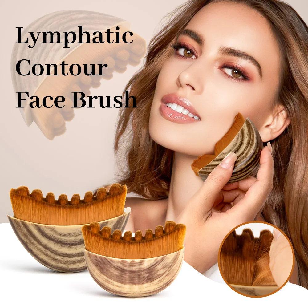 Portable Lymphatic Contour Face Brush, Facial Sculpting Lymphatic Drainage Tool, Lymphatic Drainage Massager Fit The Skin thumbnail 2