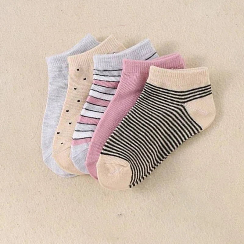 10 Pairs kids cute heart print ankle socks, unisex boys and girls soft comfortable children socks multi-color thumbnail 5