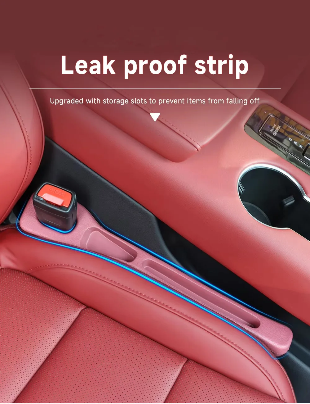 1 Pair of Car Seat Gap Plug Strips Car Seat Gap Storage Box, Car Seat Position Storage Box Interior Decoration Items thumbnail 2