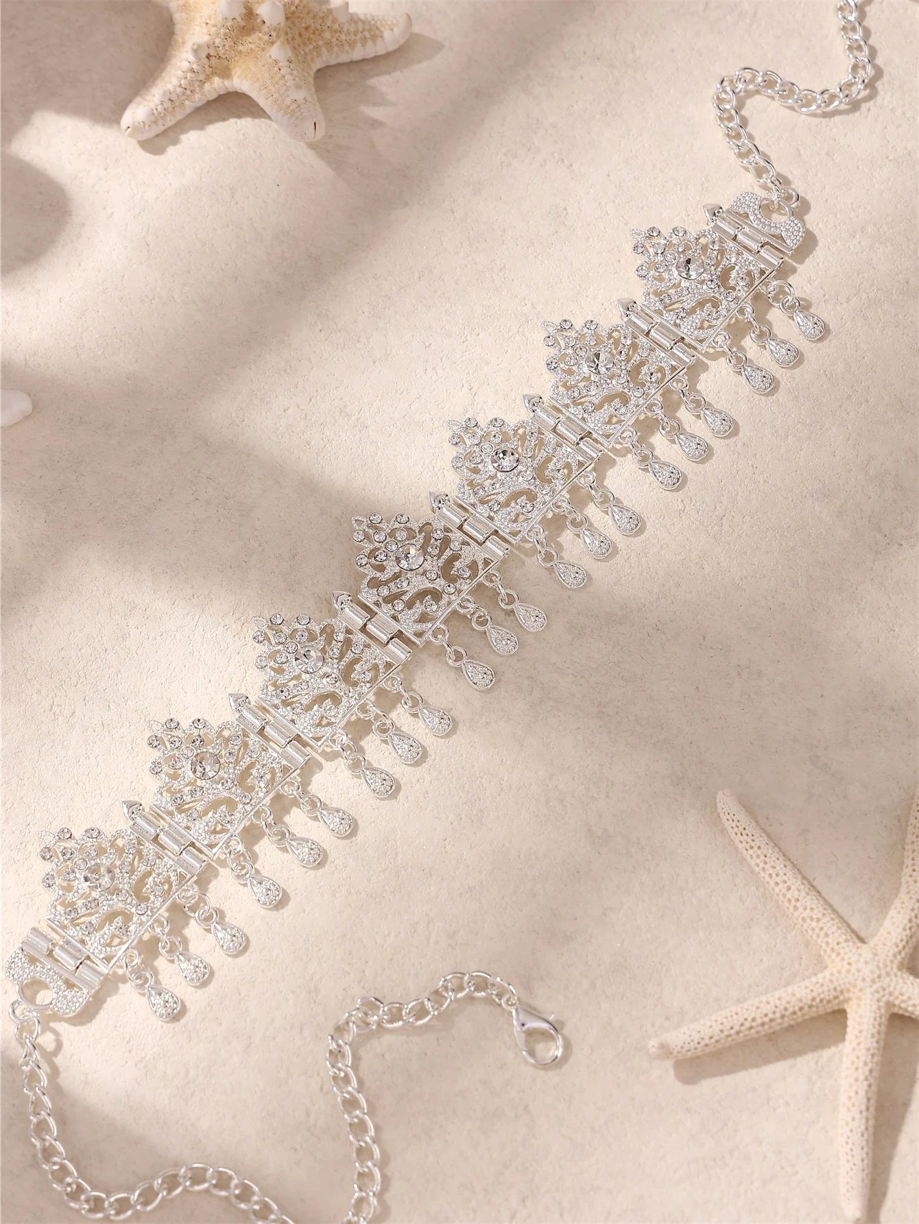 Algerian Women's Vintage Head Chain Middle Eastern Bridal Wedding Festival Party Evening Ramadan Clothing Accessory thumbnail 4