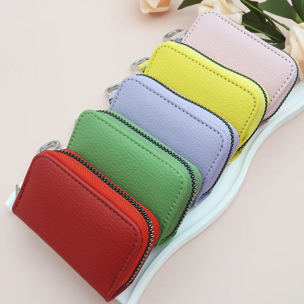 Key Wallet Zipper Key Organizer Keychain Cover Compact Key Holder For Everyday Use Office Travel thumbnail 6