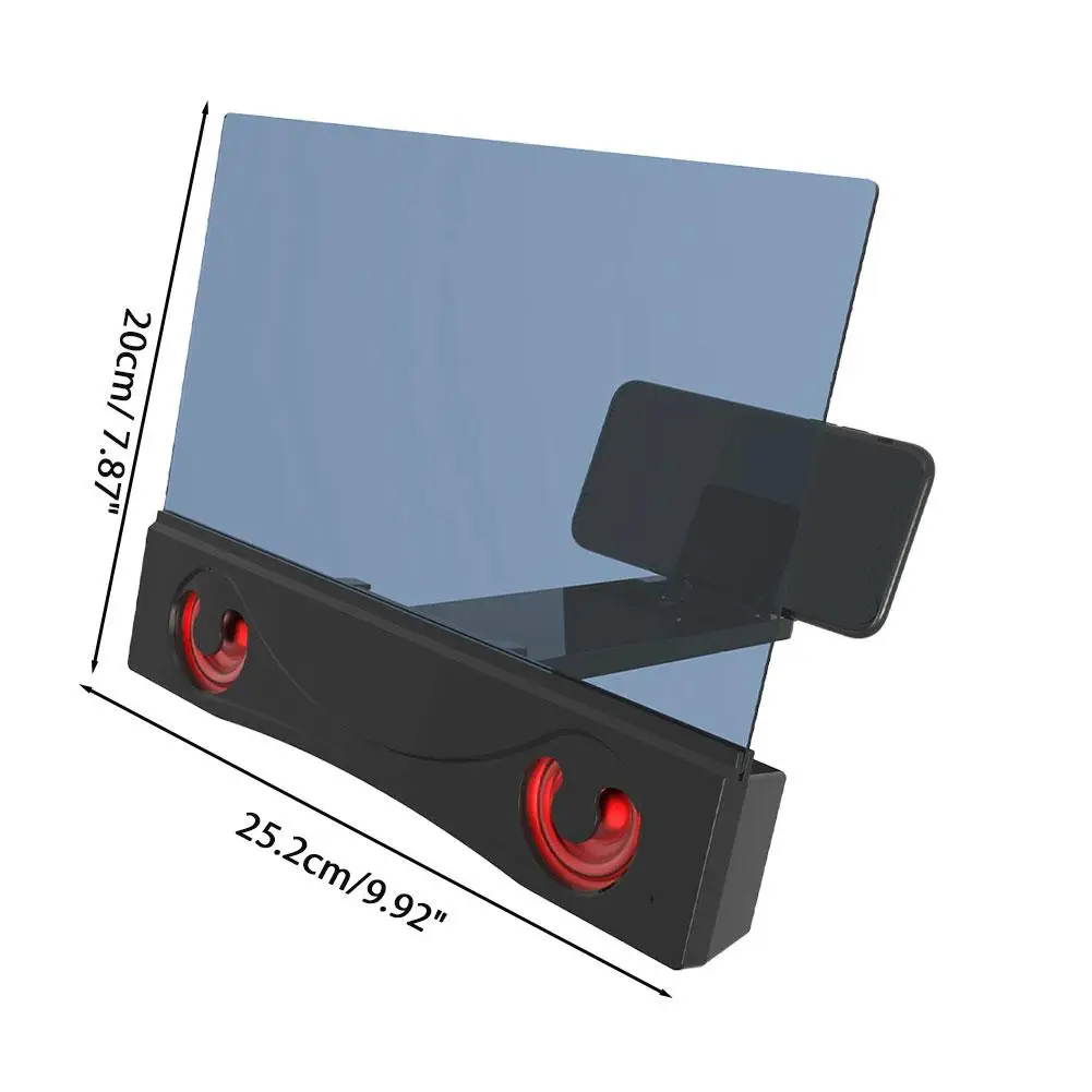 Magnifying Stand Universal Phone Screen Magnifier Bluetooth Stereo Speaker HD Video Amplifier Stand for Android & IOS Smartphone thumbnail 6